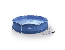 CRIVIT Metal-Frame-Pool Planschbecken Ø 300 x H 76 cm inkl. Fliterpumpe