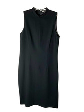 BCBG Dresses Vintage Sleeveless Sheath Dress LBD Made in USA Black Size 10