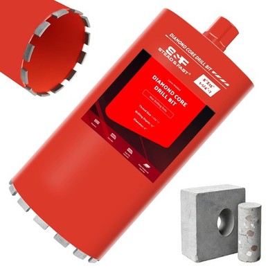 Diamond Core Drill Bit for Concrete, Masonry, Reinforced Rebar Concrete 8 Inc...