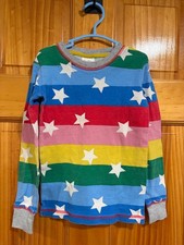 Mini Boden Rainbow Star Pajama Set 6Y Cotton Two Piece Sleepwear Size 6
