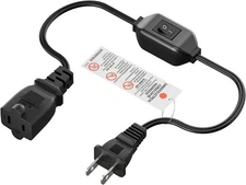 Extension Cord [2-Feet], 2-Prong Polarized Extension Cord with Switch 12A/125