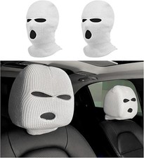 2 Pcs Car Headrest Cover Personalized Funny Car Seat Full Face Mask Ski Mask W 2 Pcs Car Headrest Cover Personalized Funny Car Seat Full Face Mask Ski Mask W