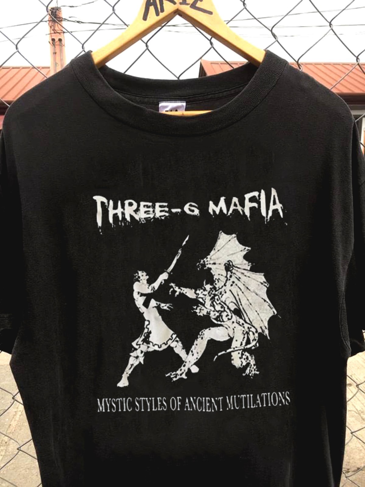 Three 6 Mafia classic style unisex black t-shirt all sizes QT6867