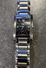 ESQ Swiss ESQUIRE Stainless Steel Tank Style Men’s Analog Watch black face