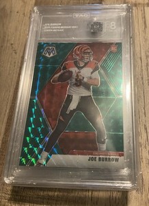 2020 Panini Mosaic JOE BURROW Reactive Green Prizm RC #201 Rookie Card 🔥🔥