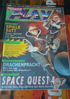 PowerPlay 3/91 1991 (Commodore 64, Amiga, ATARI ST PC Videogame magazin)