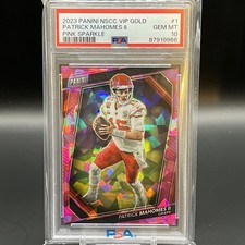 2023 Panini NSCC VIP Gold Pink Sparkle #1 PATRICK MAHOMES /75 PSA 10 GEM MINT