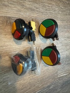 3 in 1 Delux Arcade Button w/ Microswitches MAME Jamma Ready