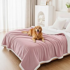 Waterproof Blanket Throw for Large Dogs, Soft Reversible Dog Blanket for Sofa...