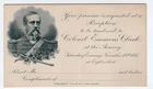 COL. EMMONS CLARK 7TH REGT. NY STATE MILITIA CIVIL WAR 1887 RECEPTION TICKET
