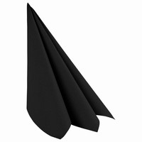 400X Servietten Airlaid 40X40Cm 1/4 -Falz StoffäHnlich Hochwertig Schwarz