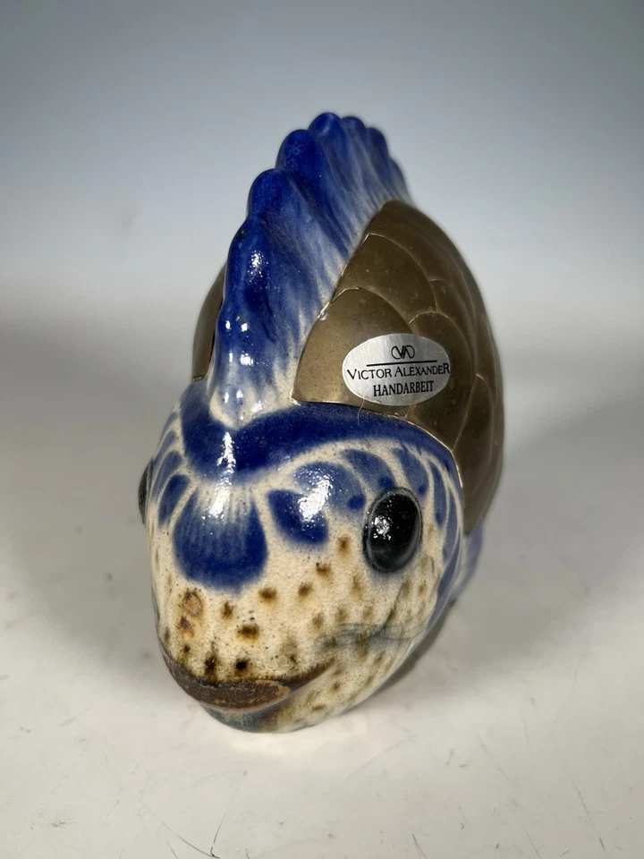 VICTOR ALEXANDER  Handarbeit Fisch Messing Keramik - Bild 2 von 4