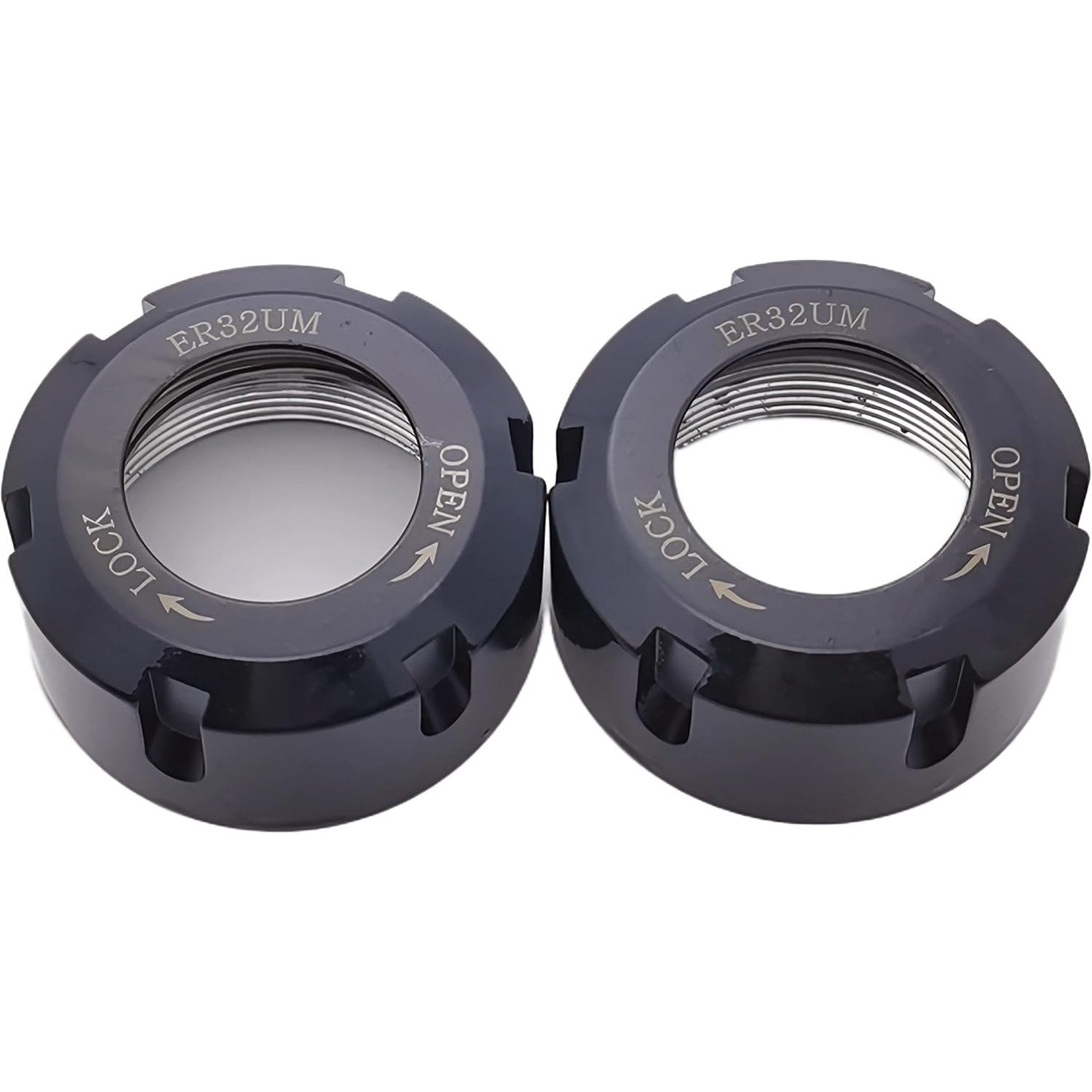 2pcs ER32UM Collet Clamping Nut With Dynamic Balance Holes for CNC Milling Chuck