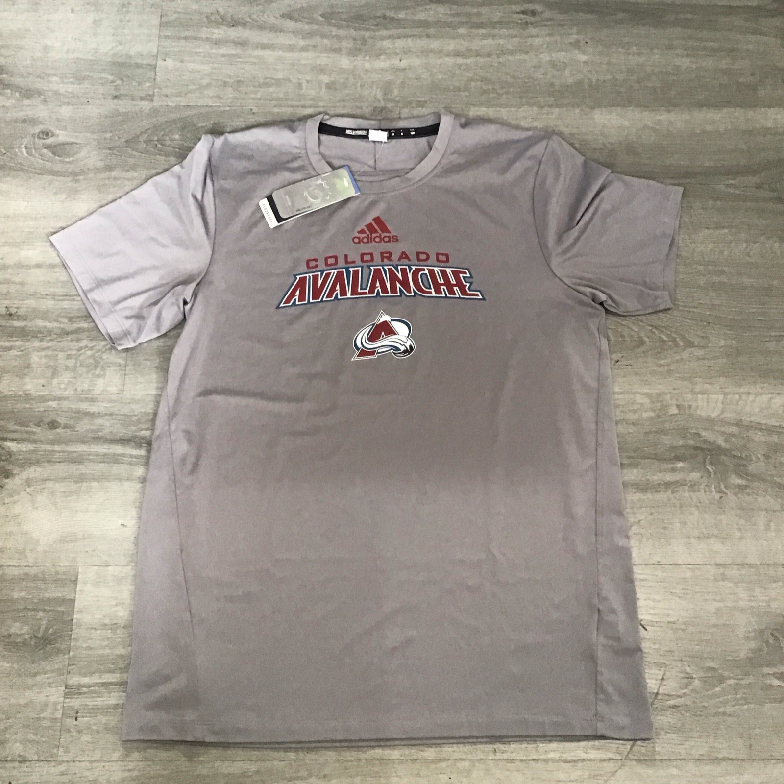 New Gray Adidas Men's Colorado Avalanche Medium Dri-fit T-Shirt