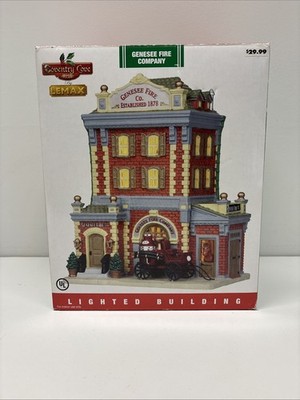 Retired Coventry Cove Lemax Village Genesee Fire Company 2010 w/box and cord New