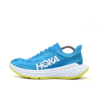 Hoka One Herren Carbon X 2 Sportschuh Blau/Gelb Mesh Low-Top Laufschuh EU 42 2/3