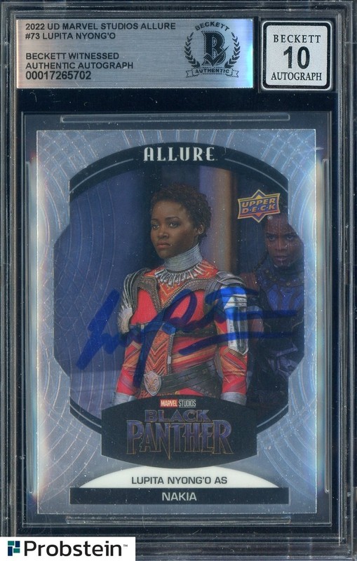 Lupita Nyong'O Signed 2022 UD Marvel Studios Allure #73 BGS BAS 10 AUTO