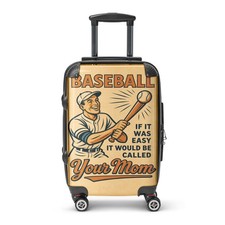 Maleta de viaje deportiva divertida maleta de humor de béisbol estilo vintage