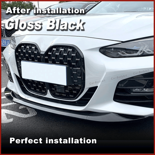 Glanz Schwarz Frontlippe Front Stoßstangen Spoiler für BMW G26 M440i M-Sport 20+ - Bild 4 von 8