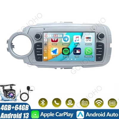 64GB For Toyota Yaris 2012-2017 Android 13 Car Stereo GPS BT Radio Navi CarPlay
