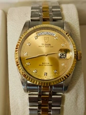 Tudor Prince Date Day 76213 Men's Watch Automatic 36mm Champagne Dial