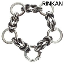 Hermes Audierne GM Audienne Silver Bracelet Men's 5LINK Used d57540c9bee06b5ccac