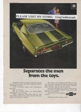 Original 1970 Chevrolet Camaro Z-28 Vintage Print Ad Original 1970 Chevrolet Camaro Z-28 Vintage Print Ad