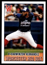 2022 Darwinzon Hernandez Choice Minor League Rookie Card Worcester Woo Red Sox. rookie card picture