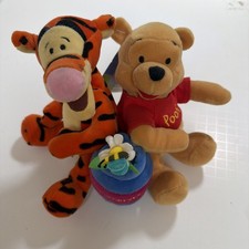 Disney Store Mini Bean Bag Tigger  Flower Pooh "Friends Forever" honey pot