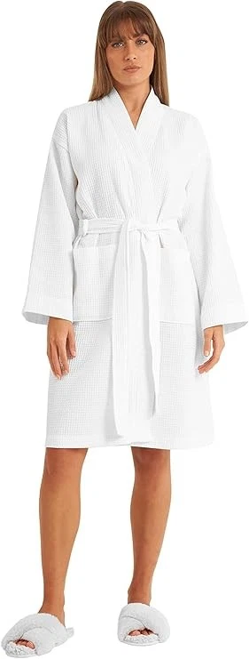 knee length dresses for ladies Cotton Waffle Dressing Gown – Secret Label main image 1