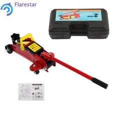 Red 1.5 Ton 3000 Lb Capacity Hydraulic Trolley Floor Jack With Storage Case