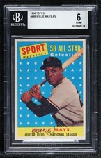 1958 Topps Sport Magazine '58 All Star Selection Willie Mays #486 BGS 6 HOF 0q3