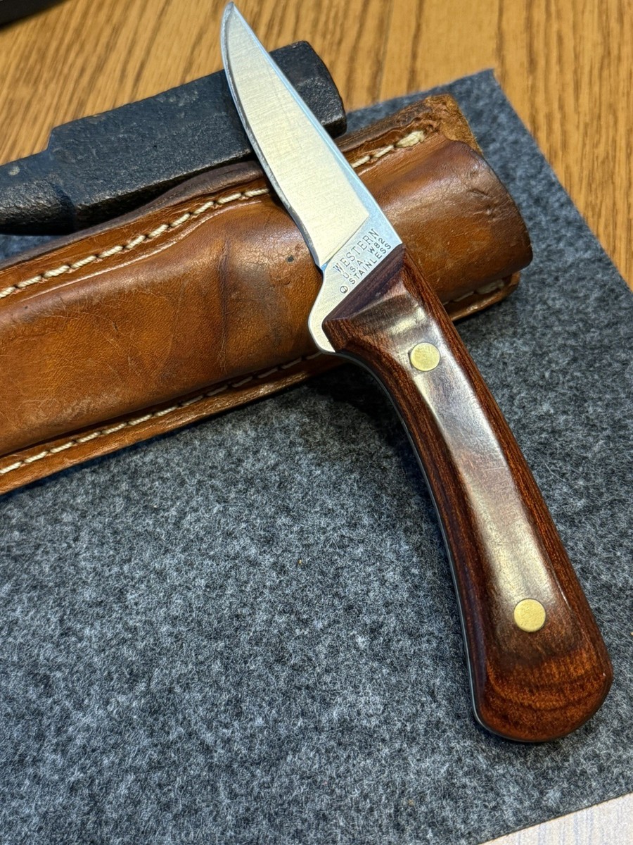 1986 Vintage Western USA W82 Fixed Blade Hunting Knife Original