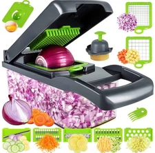 Vegetable Chopper and fruit- material stainless+plastic, weight 710g,33*12*12cm 
