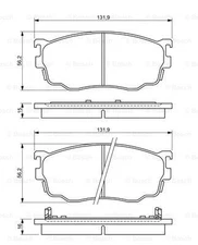0 986 494 258 Bosch brake pad set, disc brake for Mazda