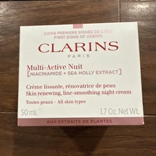 Clarins Multi-Active Nuit Skin Renewing Night Cream Niacinamide 1.7oz 🔥NEW🔥
