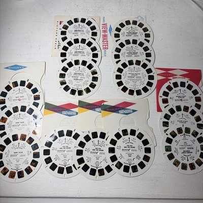 View-Master (15) reels - Micky -Magic Kin - Shirt Tails- Fox & Hound - Sesame St