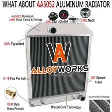 Radiator For Ford 4500 5000 5100 5200 5600 6600 345C D8NN8005SB Tractor Aluminum