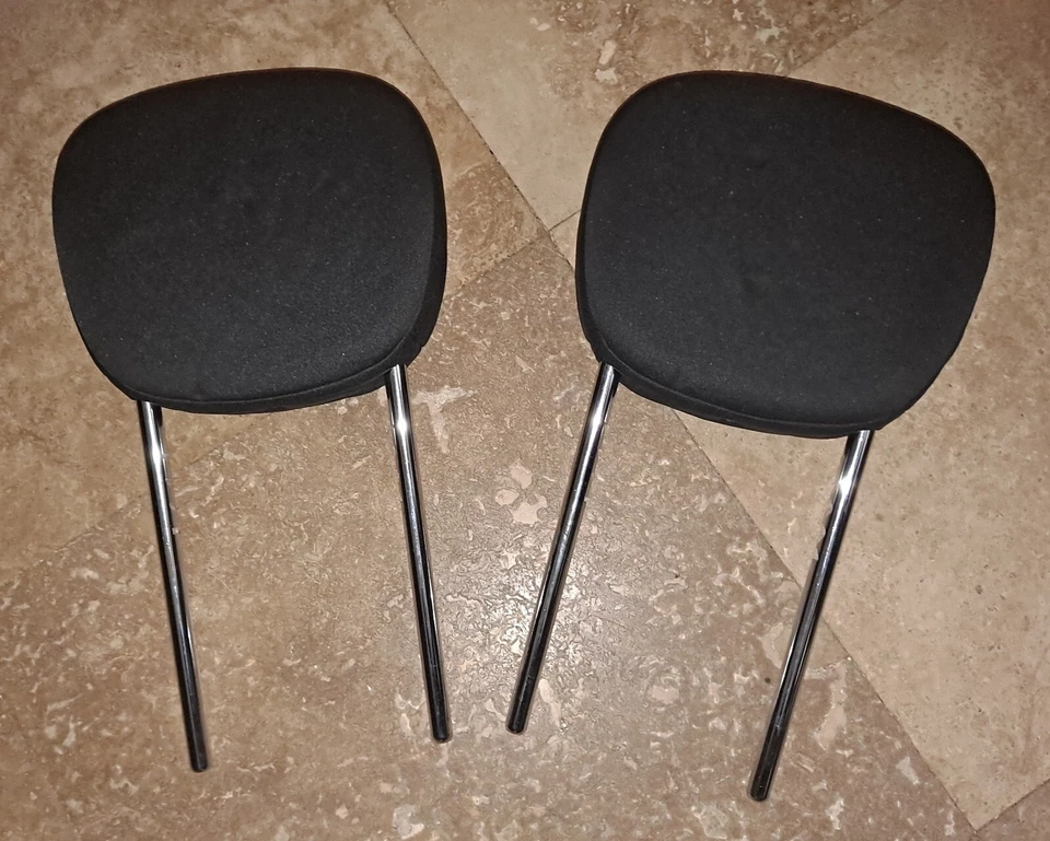 2014-2017 Fiat 500L Front Seat Cloth Head Rest Set of 2 Black 2015 2016 - Image 2 of 4