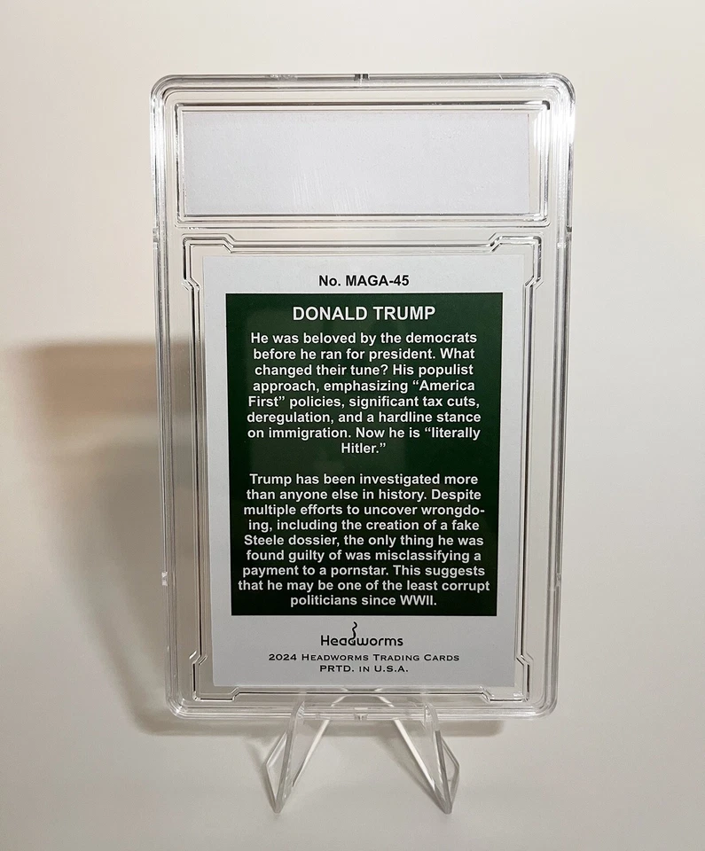 Tarjeta personalizada Trump MAGA DOWNTOWN - Intento de asesinato vendaje de oreja SLAB Foto 2 de 3