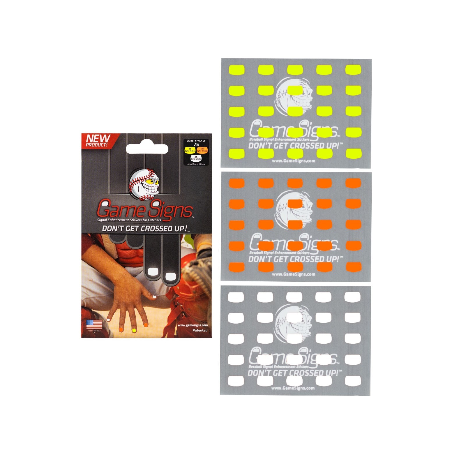 Game Signs Catcher Fingernail Stickers ~ Baseball Softball C