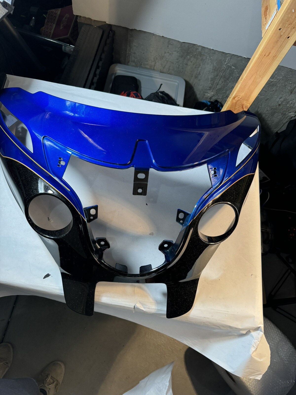 Indian Roadmaster Front Fairing Cover Blue Candy With Black Crystal 5439882-1674