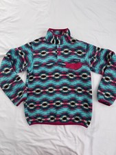 Patagonia Synchilla Fleece Snap T Pullover Wild Desert Beryl Aztec Women Small