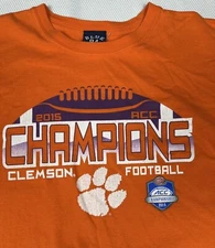Clemson Football T-Shirt ACC Champions NCAA Sports Long Sleeve Mens Large