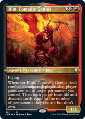 Blim, Comedic Genius - Foil Etched x1 NM Magic the Gathering 1x Commander Legend