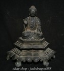 New Listing7.6" Old Chinese Buddhism Bronze Sit Shakyamuni Amitabh Buddha Sculpture