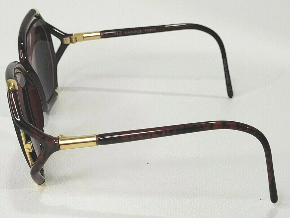 Raro Vintage Ted Lapidus TL 10 Tartaruga Borboleta Óculos de Sol França Apenas Armações - Imagem 3 de 4