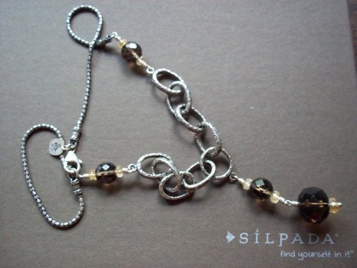 Silpada N1454 Smoky Quartz Citrine 17 in Necklace Sterling Silver Rare - Picture 12 of 12
