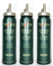 3 Nexxus VitaTress BODIFYING MOUSSE CREATES VOLUME & FULLNESS 3.5 oz Each