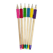 Easy Grip HB Pencils with eraser - Pack of 6 handwriting school stationery  draw